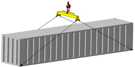 Траверсы-спредер для подъема контейнера